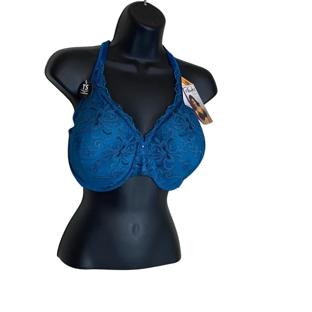 Playtex Teal Blue Lace Underwire‎ Women's Bra